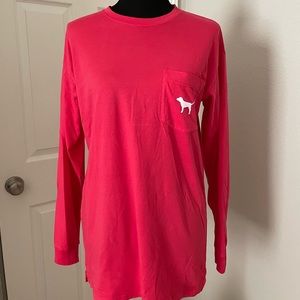 VS PINK Long Sleeve Campus Shirt. Size XS, NEVER WORN